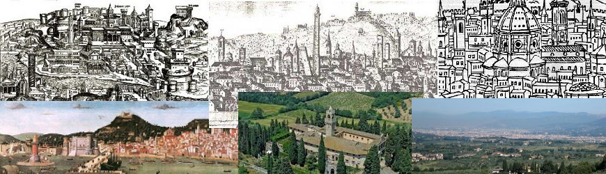 Alcuni luoghi della corrispondenza: Roma, Bologna, Firenze, Napoli, il Castello di Montegufoni, vista di Firenze dall'Antella